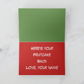 Lustige Fruchtkuchenkarte Feiertagskarte (Innenseite)