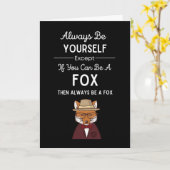 Lustige Fuchs Karten Humor Tier Zitat (Gelbe Blume)