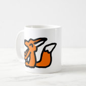 Lustige Fuchszeichnung Kaffeetasse (Vorderseite Links)