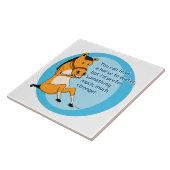 Lustige Führung ein Pferd zum zu wässern Fliese (Seite)