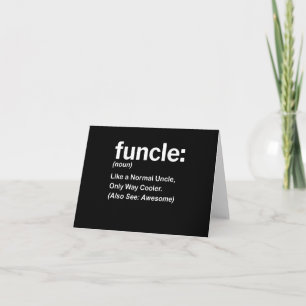 Lustige Funcle-Definition Geschenk   Onkel-Geschen Karte
