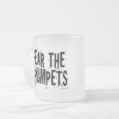 Lustige Furcht das Trompete-Geschenk Mattglastasse (Vorderseite Links)