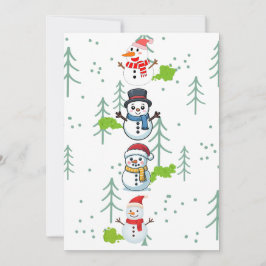 Lustige Furz-Schneemänner Feiertagskarte
