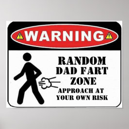 Lustige Furz Witz Papa Vater Passe deinen Text Poster