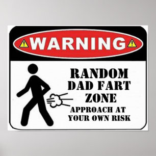 Lustige Furz Witz Papa Vater Passe deinen Text Poster