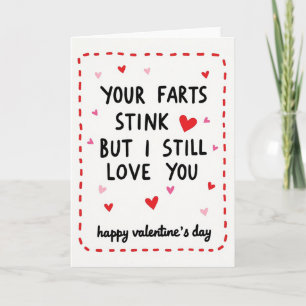 Lustige Fürze stinken Valentins Liebe Karte
