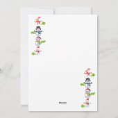 Lustige Furzende Schneemänner Feiertagskarte (Rückseite)