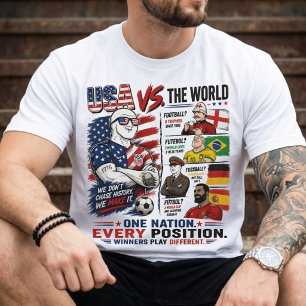 Lustige Fußball-Debatte, USA gegen die Welt T-Shirt