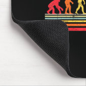 Lustige Fußball-Evolution des Mannes Vintage Retro Mousepad (Ecke)