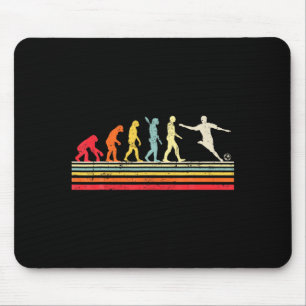 Lustige Fußball-Evolution des Mannes Vintage Retro Mousepad