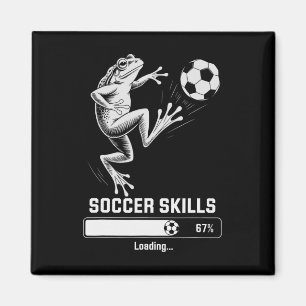 Lustige Fußball-Frosch-Fähigkeiten Laden Spielen M Magnet