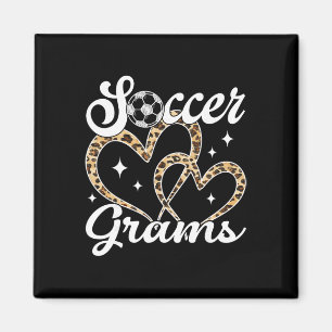 Lustige Fußball-Grams Leopard Fußballspieler Magnet