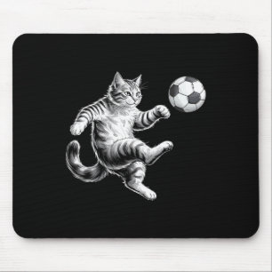 Lustige Fußball-Katze Männer Frauen Kinder  Mousepad