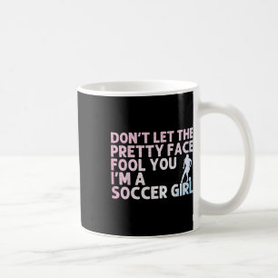Lustige Fußball-Kunst für Mädchen Frauen Fußball-F Kaffeetasse