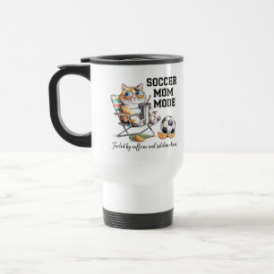 Lustige Fußball-Mutter-Katzen-Tasse - Koffein und  Reisebecher