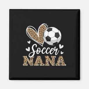 Lustige Fußball-Oma Leopard Nana Fußballspieler Magnet