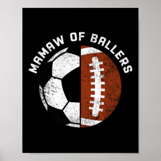 Lustige Fußball-Oma Mamaw von Llers Grandma Mamaw  Poster