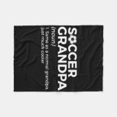 Lustige Fußball-Opa-Definition Fleecedecke (Vorderseite (Horizontal))