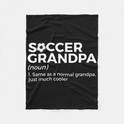 Lustige Fußball-Opa-Definition Fleecedecke (Vorderseite)