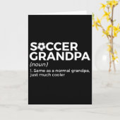 Lustige Fußball-Opa-Definition Karte (Gelbe Blume)