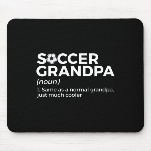 Lustige Fußball-Opa-Definition Mousepad (Vorne)