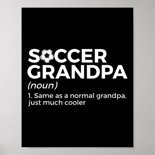 Lustige Fußball-Opa-Definition Poster (Vorne)