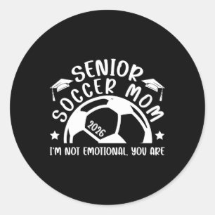 Lustige Fußball-Senior-Mutter 2026 Fußball-Senior- Runder Aufkleber