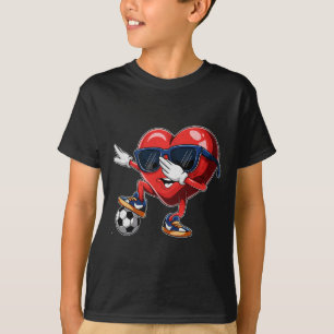 Lustige Fußball-Tropf-Jungs Eiscreme Patriotisches T-Shirt