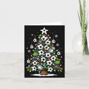 Lustige Fußball-Weihnachtsbaumlichter Xmas Fußball Karte