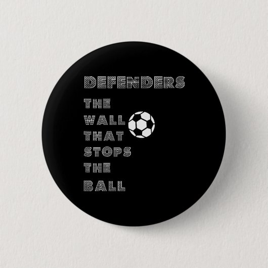 Lustige Fußball-Zitate - Verteidigerwall, der das Button (Vorderseite)