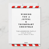 lustige Fußballausweise Feiertagskarte (Rückseite)