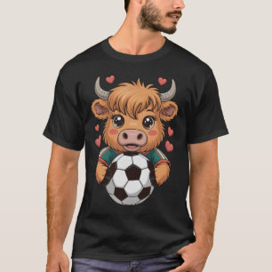 Lustige Fußballfärse, einfach ein Mädchen, das Küh T-Shirt