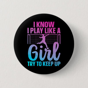 Lustige Fußballkunst für Frauen Mädchen Fußballspi Button