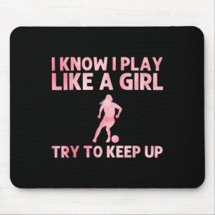 Lustige Fußballkunst für Frauen Mädchen Fußballspi Mousepad