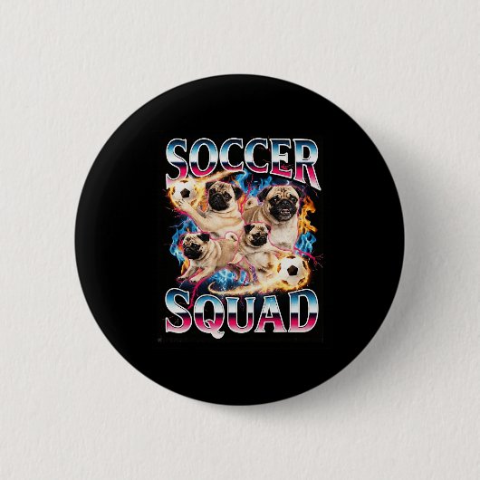 Lustige Fußballmannschaft Retro-Hund-Meme Cool Bra Button (Vorderseite)