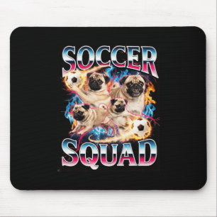 Lustige Fußballmannschaft Retro-Hund-Meme Cool Bra Mousepad