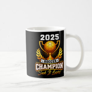 Lustige Fußballmeister 2025 Trophäe Kaffeetasse