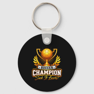 Lustige Fußballmeister-Trophäe Schlüsselanhänger