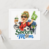 Lustige Fußballmutter  Karte (Vorderseite/Rückseite Beispiel)