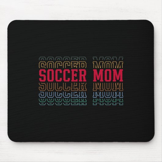 Lustige Fußballmutter, mehrschichtiger Text Mutter Mousepad (Vorne)