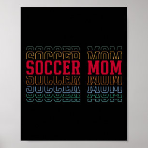 Lustige Fußballmutter mehrschichtiger Text Mutter  Poster