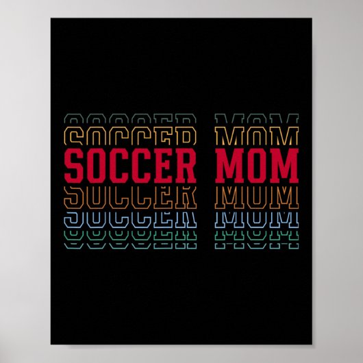 Lustige Fußballmutter mehrschichtiger Text Mutter  Poster (Vorne)