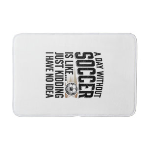 Lustige Fußballtag-Quote Vintage-Shirt-Design_1 Badematte