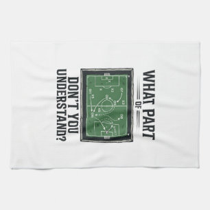 Lustige Fußballtaktiken Trainer Vintage-Shirt Desi Geschirrtuch