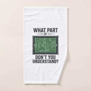 Lustige Fußballtaktiken Trainer Vintage-Shirt Desi Handtuch
