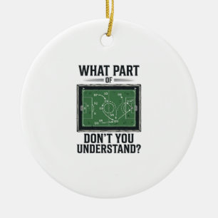 Lustige Fußballtaktiken Trainer Vintage-Shirt Desi Keramik Ornament