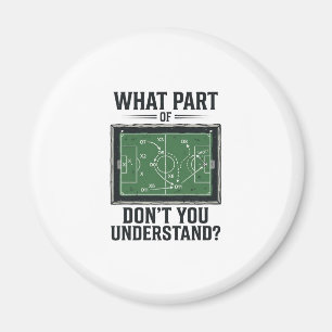 Lustige Fußballtaktiken Trainer Vintage-Shirt Desi Magnet