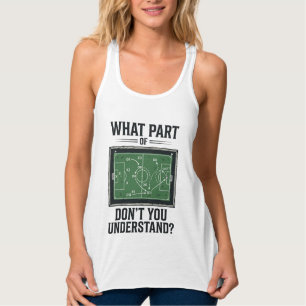 Lustige Fußballtaktiken Trainer Vintage-Shirt Desi Tank Top