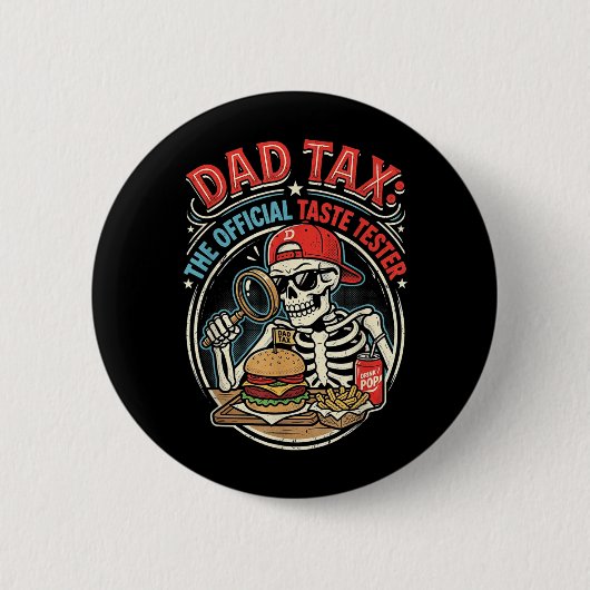 Lustige Fvibesl Und Unhinged Mütter Club Skelett Button (Vorderseite)