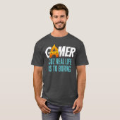 Lustige Gamer-Definition Controller Flammen Gaming T-Shirt (Vorne ganz)